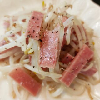 簡単副菜☆スパムともやしの中華炒め